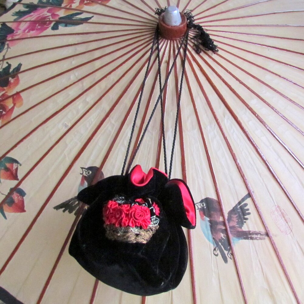 VELVET BAG, DRAWSTRING MINI REGENCY-VICTORIAN DRA… - image 6